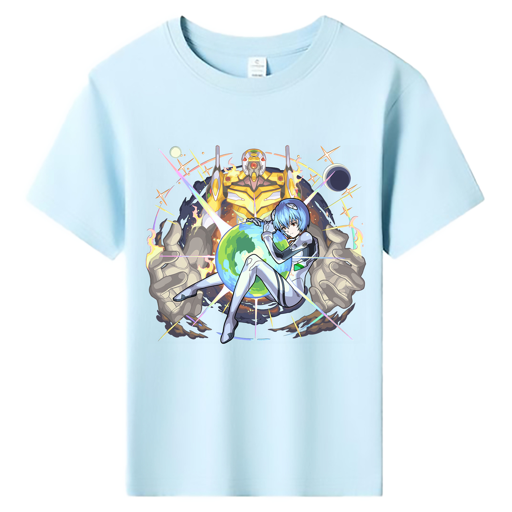 （画像用） EVA 新世紀エヴァンゲリオン 綿100％キッズTシャツ（フロントプリント）